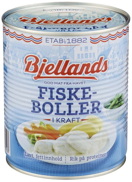 Fiskeboller i Kraft 800g Bjellands - NorwegianStore24