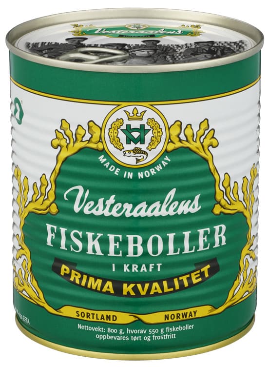 Fiskeboller i Kraft 800g Vesterålens - NorwegianStore24