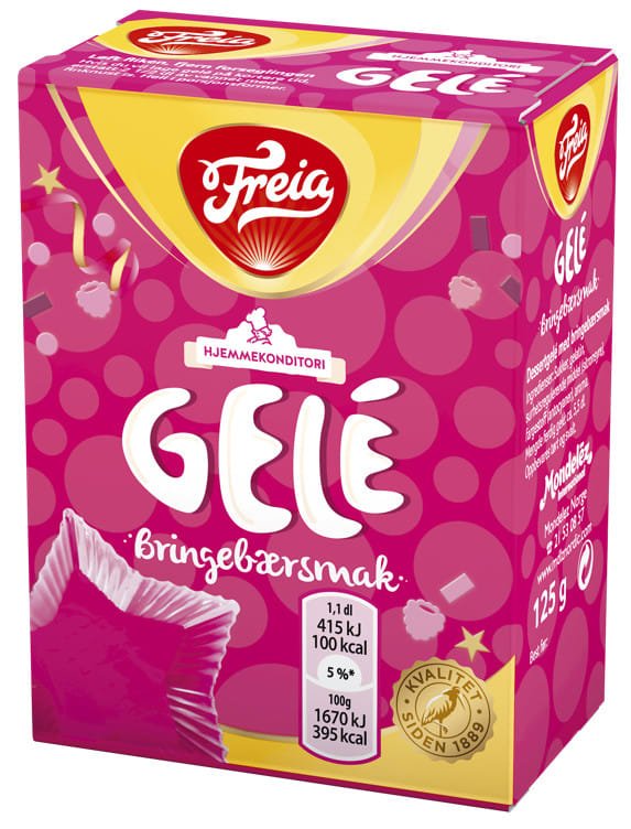 Gele Bringebær 125g Freia - NorwegianStore24