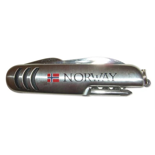 Pocket knife. Metal Norway and flag