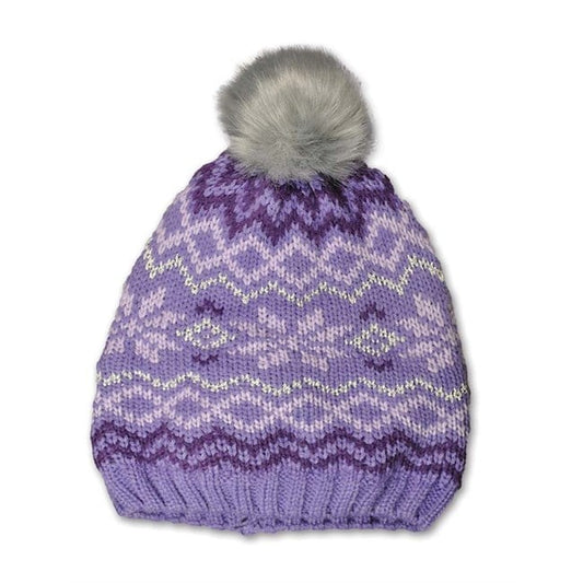 Hat with Glitter, Snowflake, Purple