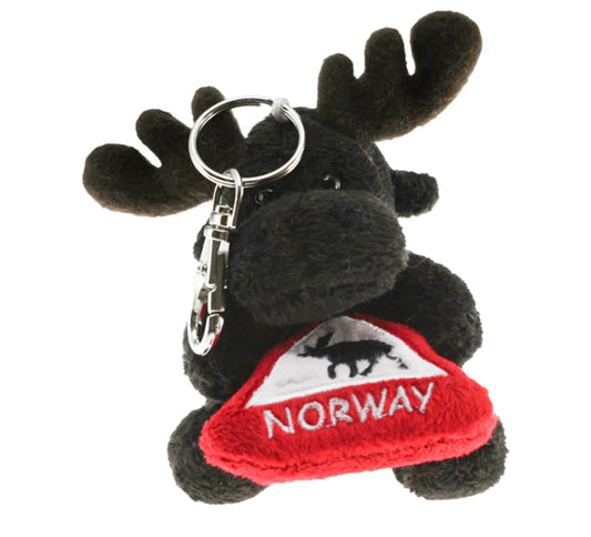 Nøkkelring, elg med trekantskilt