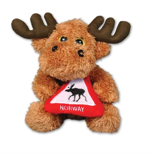 Plush elg med elg fareskilt, Liten