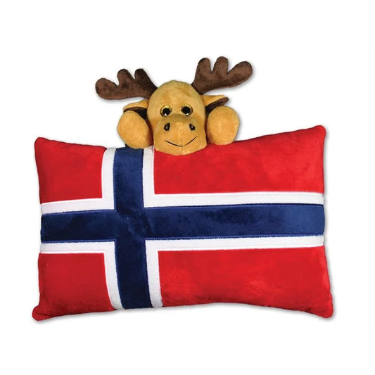 Plush flaggpute med elghode