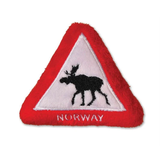 Plush magnet, Elg fareskilt