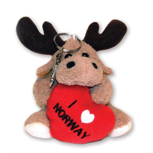 Plysh elg, Nøkkelring, Hjerte