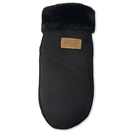 Suede mittens, Black
