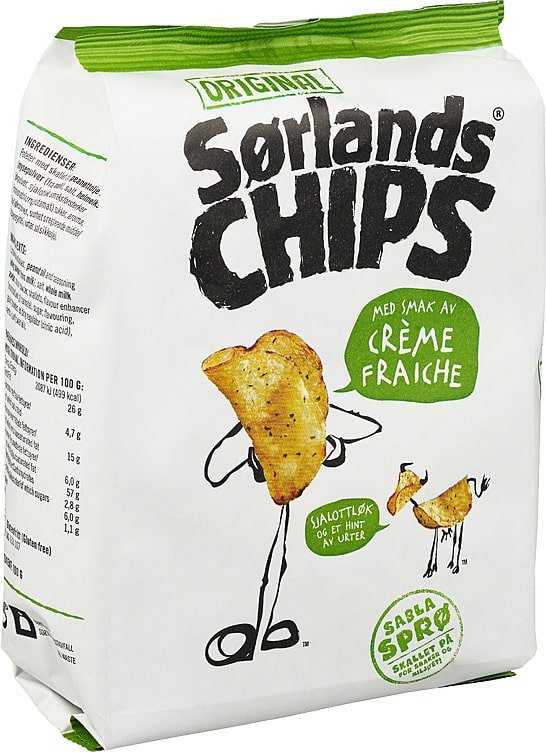 Sørlandschips Creme Fraiche 100g - NorwegianStore24