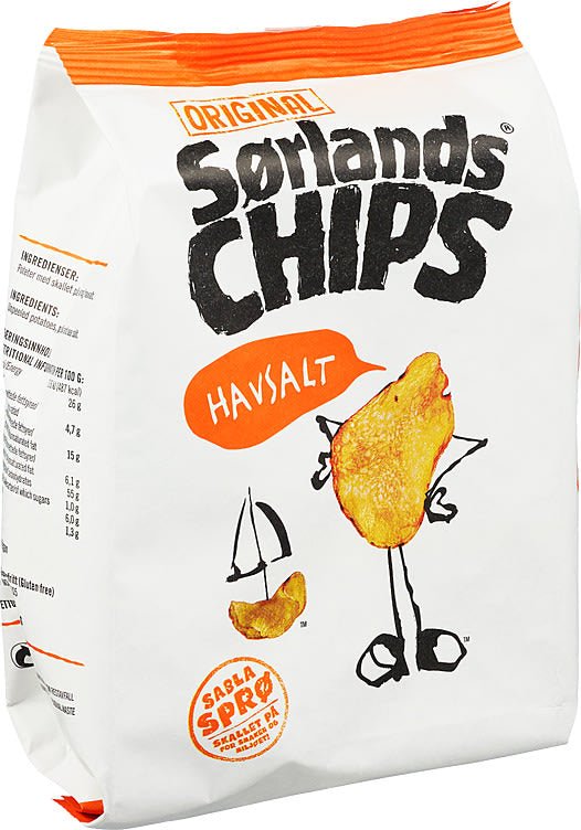 Sørlandschips Havsalt 100g - NorwegianStore24