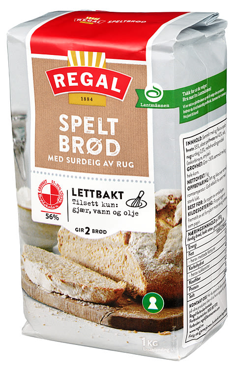 Spelt bread Lightly baked 1kg Regal