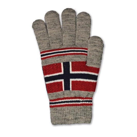 Gloves, Norwegian flag, Grey