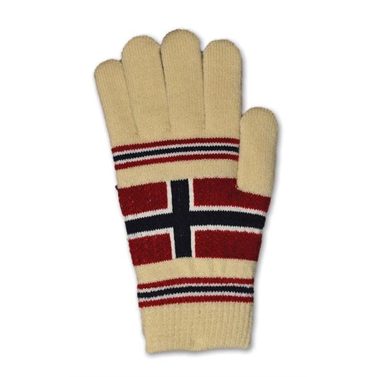 Mittens, Norwegian flag, White