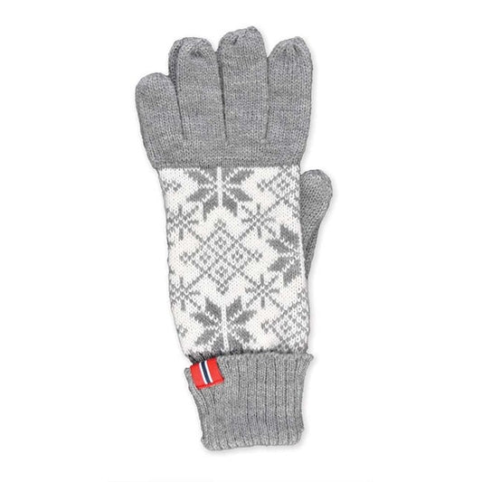 Gloves, snowflakes, gray white