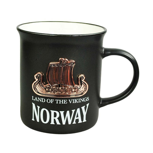 Viking mug, ship, black/cups