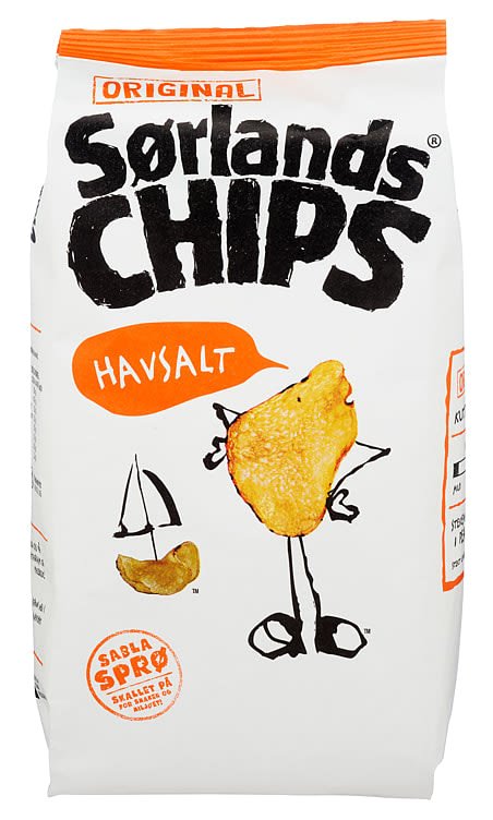 Original Havsalt 190g Sørlandschips - NorwegianStore24