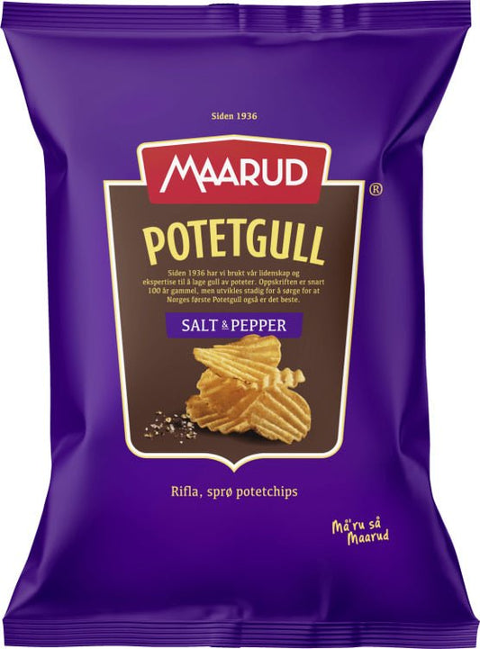 Potetgull Salt&Pepper 250g Maarud - NorwegianStore24