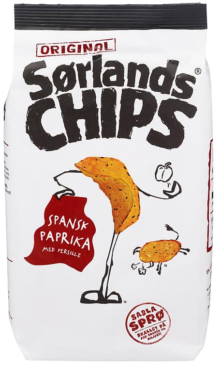 Sørlandschips Spansk Paprika 200g - NorwegianStore24